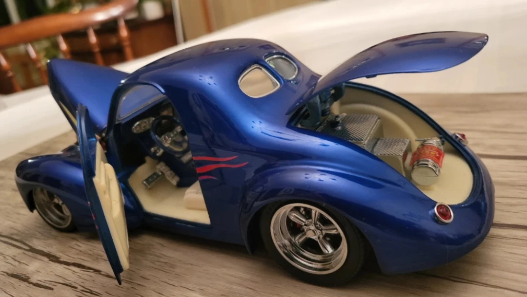 Blue Willys 1941 Coupe Diecast Car - photo 2
