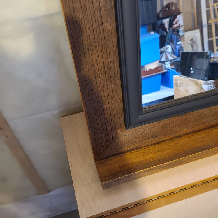 Rustic Wooden Framed Mirror - photo 4