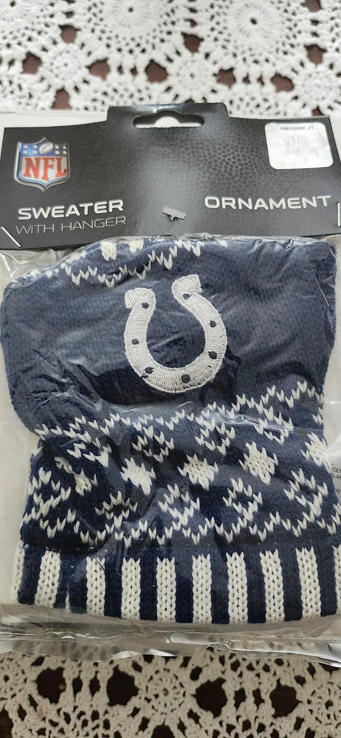Set of 24 in Box NFL Indianapolis Colts Sweater Ornament - New image indicator(2)