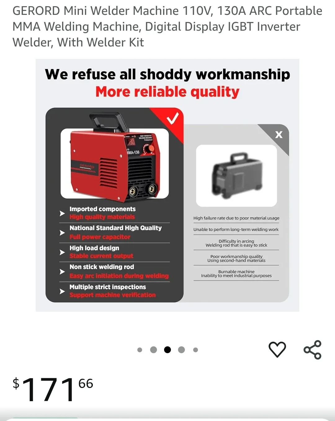 New GERORD Mini Welder Machine image indicator(5)