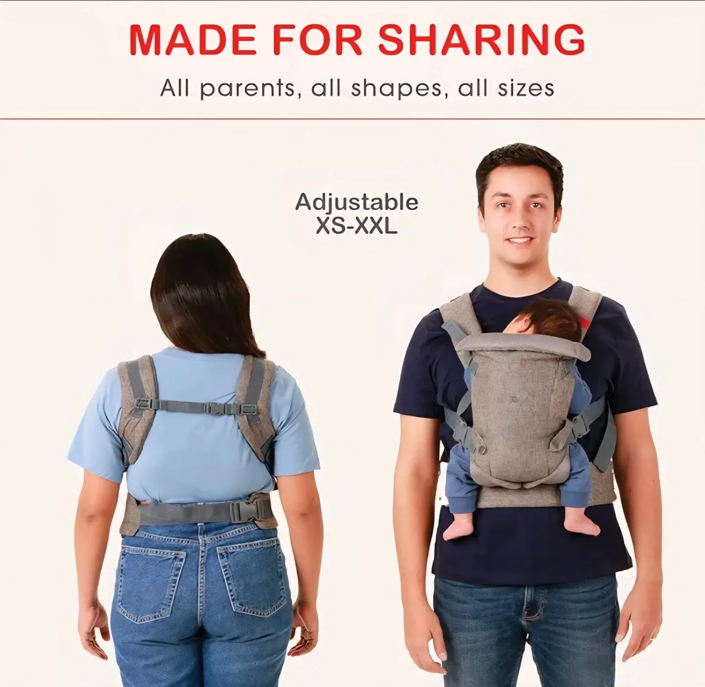 BNIB You+Me 4 in 1 ergonomic baby carrier Grey image indicator(3)