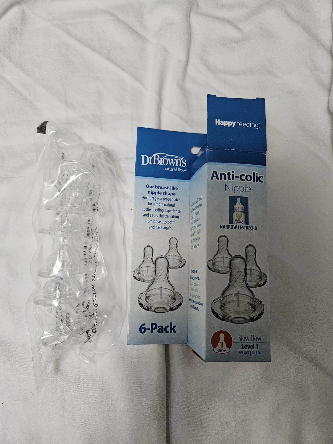 NEW Dr. Brown's Anti-Colic Nipple Level 1 (6-Pack) - photo 2