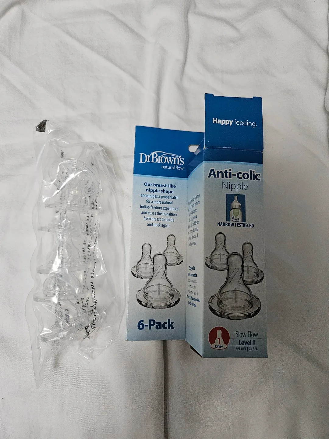 NEW Dr. Brown's Anti-Colic Nipple Level 1 (6-Pack) image indicator(2)