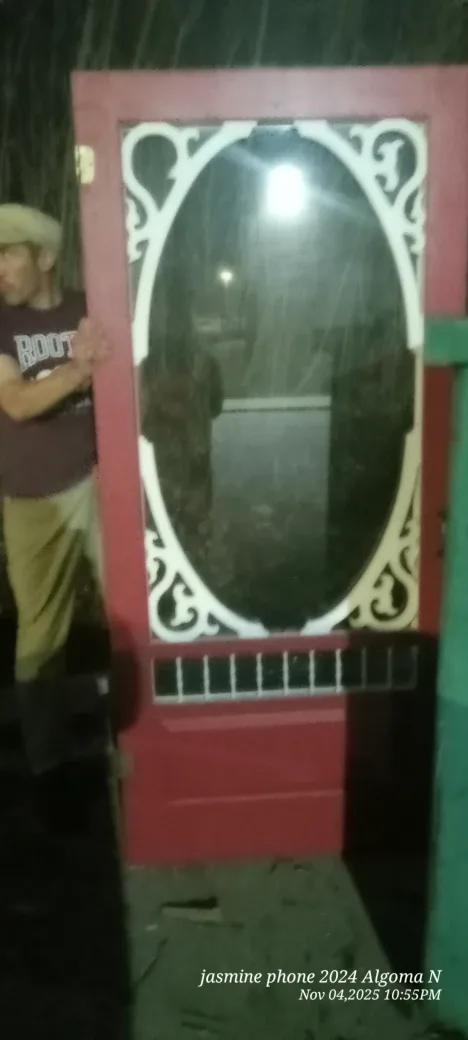 Vintage Red Screen Door