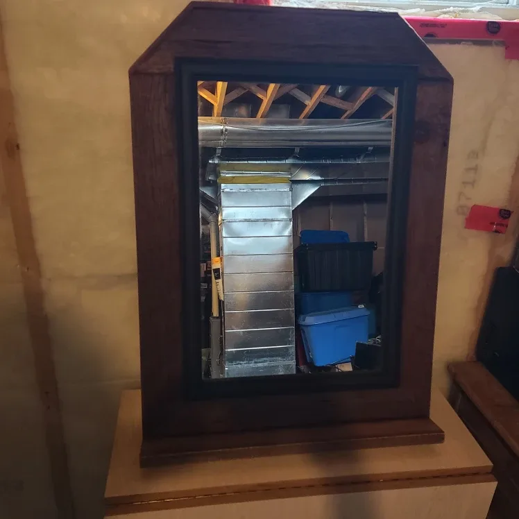 Rustic Wooden Framed Mirror