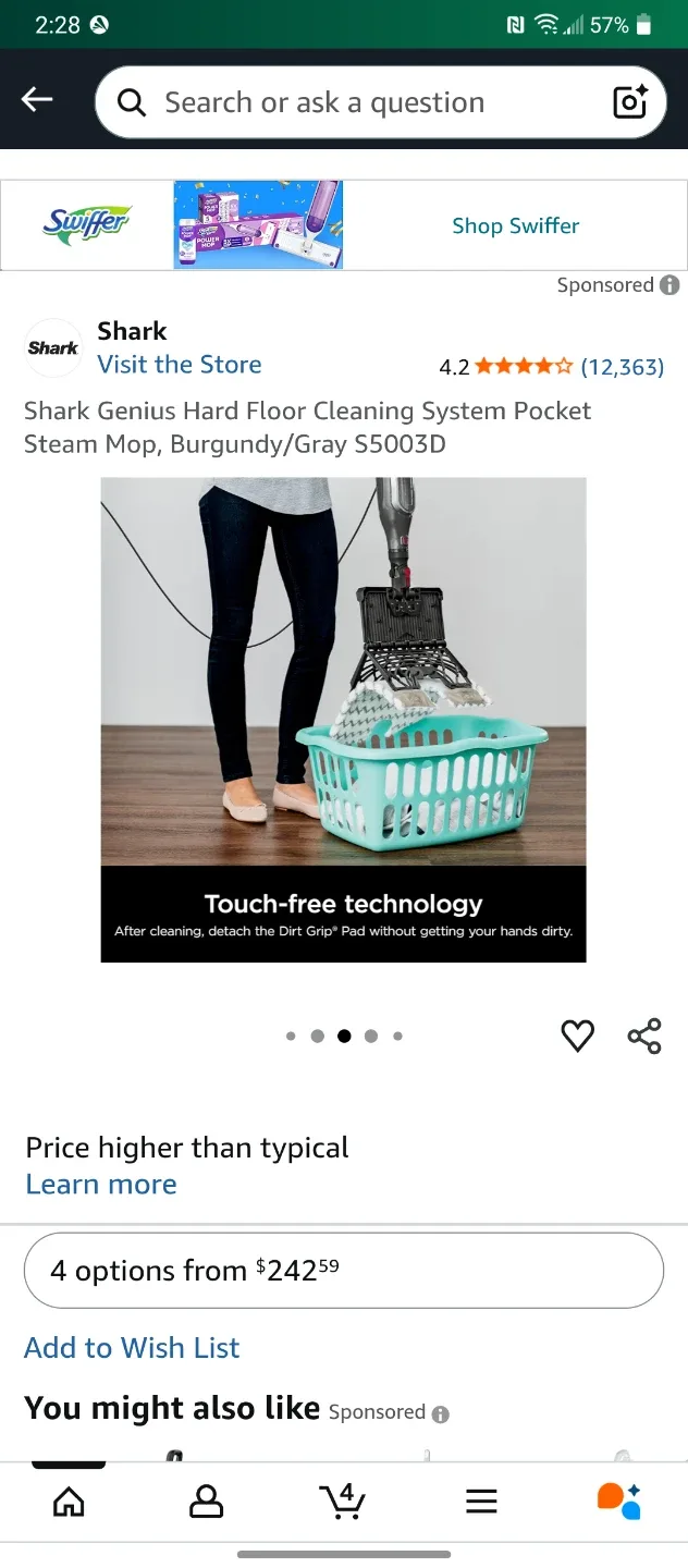 Shark Steam Mop image indicator(8)