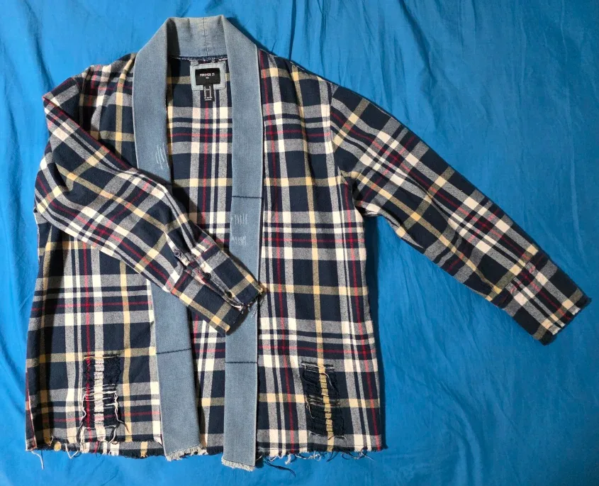 Forever 21 Men's XL Plaid Flannel Cardigan