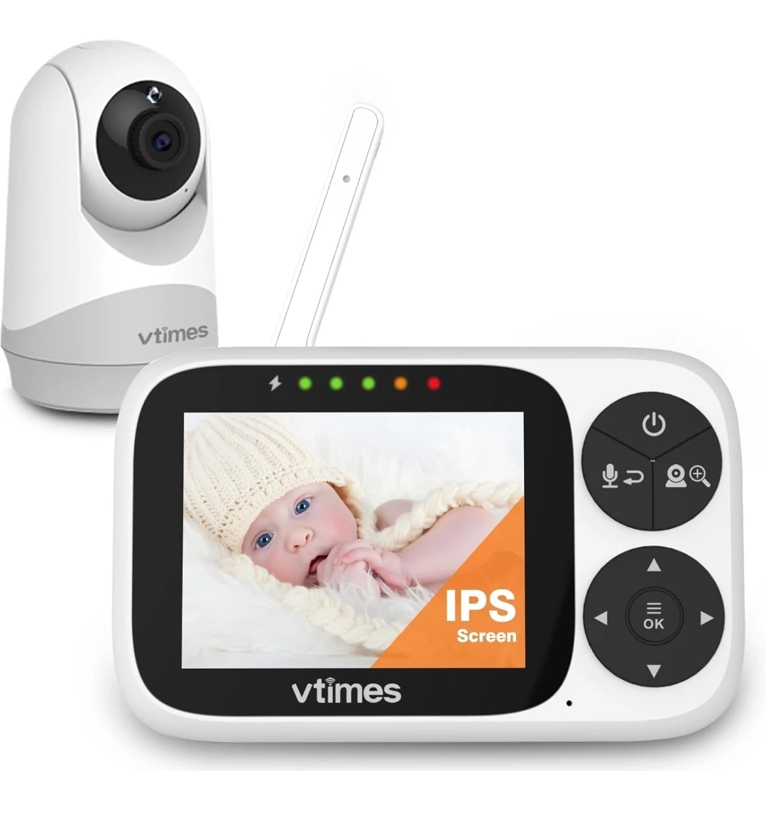 vTimes Baby Monitor with IPS Screen