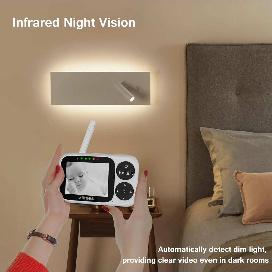 vTimes Baby Monitor with IPS Screen - photo 5