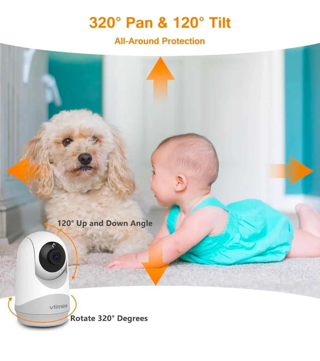 vTimes Baby Monitor with IPS Screen image indicator(7)
