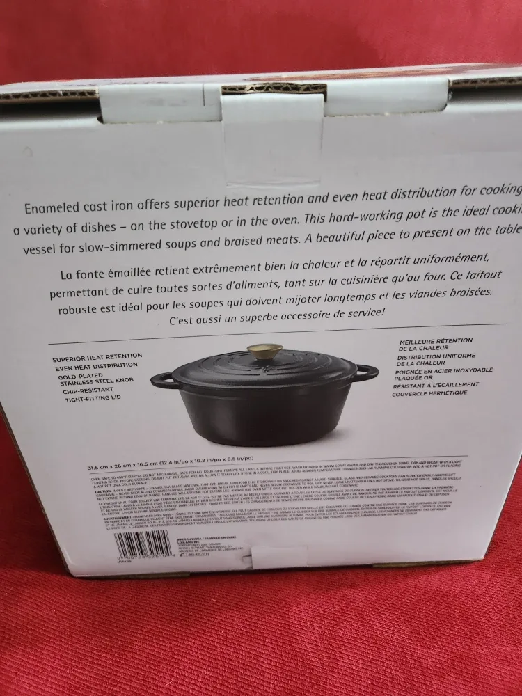 NEW DUTCH OVEN 5 QT ENAMELED CAST IRON image indicator(8)
