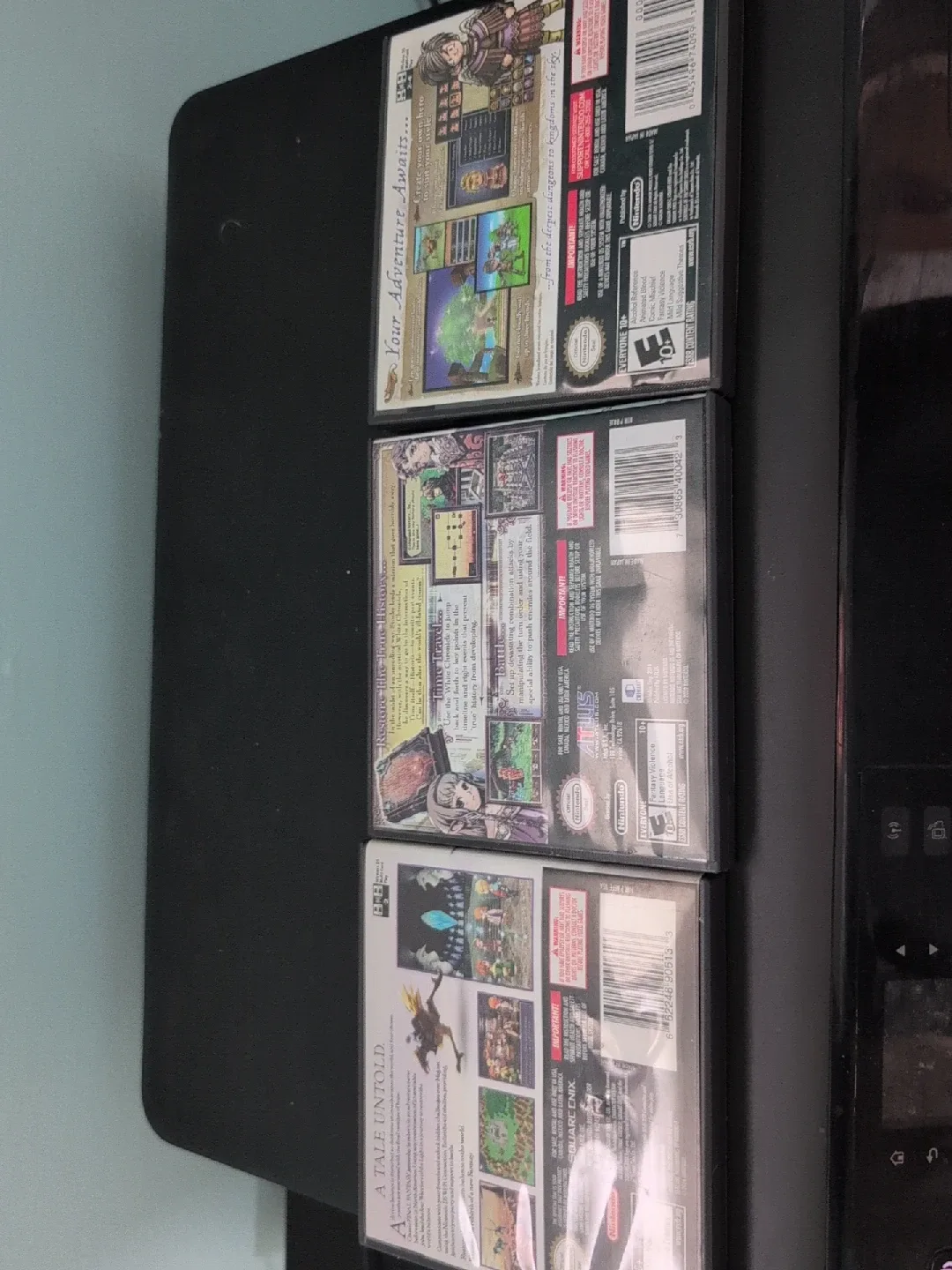 Case &Manual Only  NDS Games: DQIX, FFIII, Radiant Historia image indicator(4)