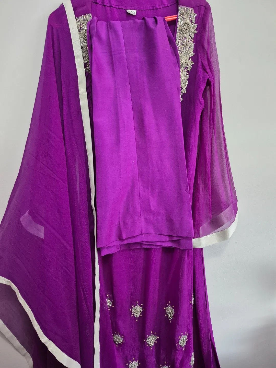 Purple Embroidered Salwar Kameez image indicator(4)
