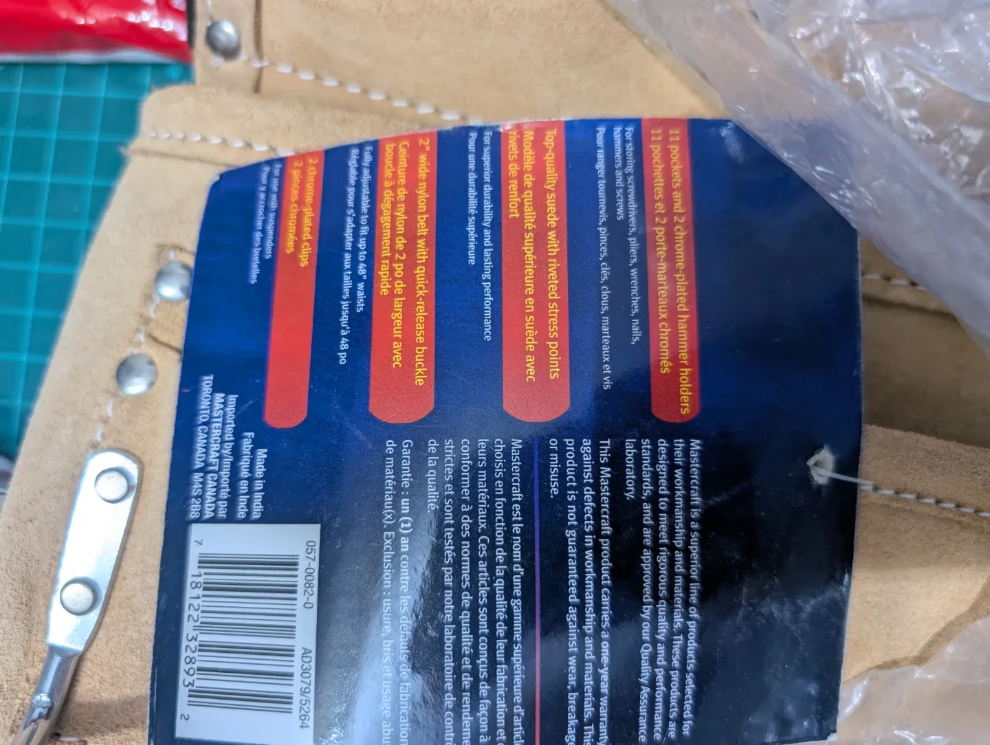 Mastercraft Carpenter's Tool Belt - New in Package image indicator(4)