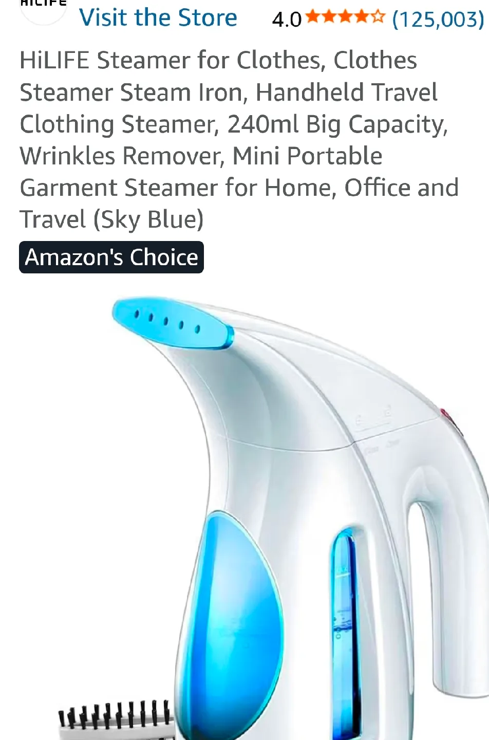 Hilife Portable Garment Steamer New image indicator(5)