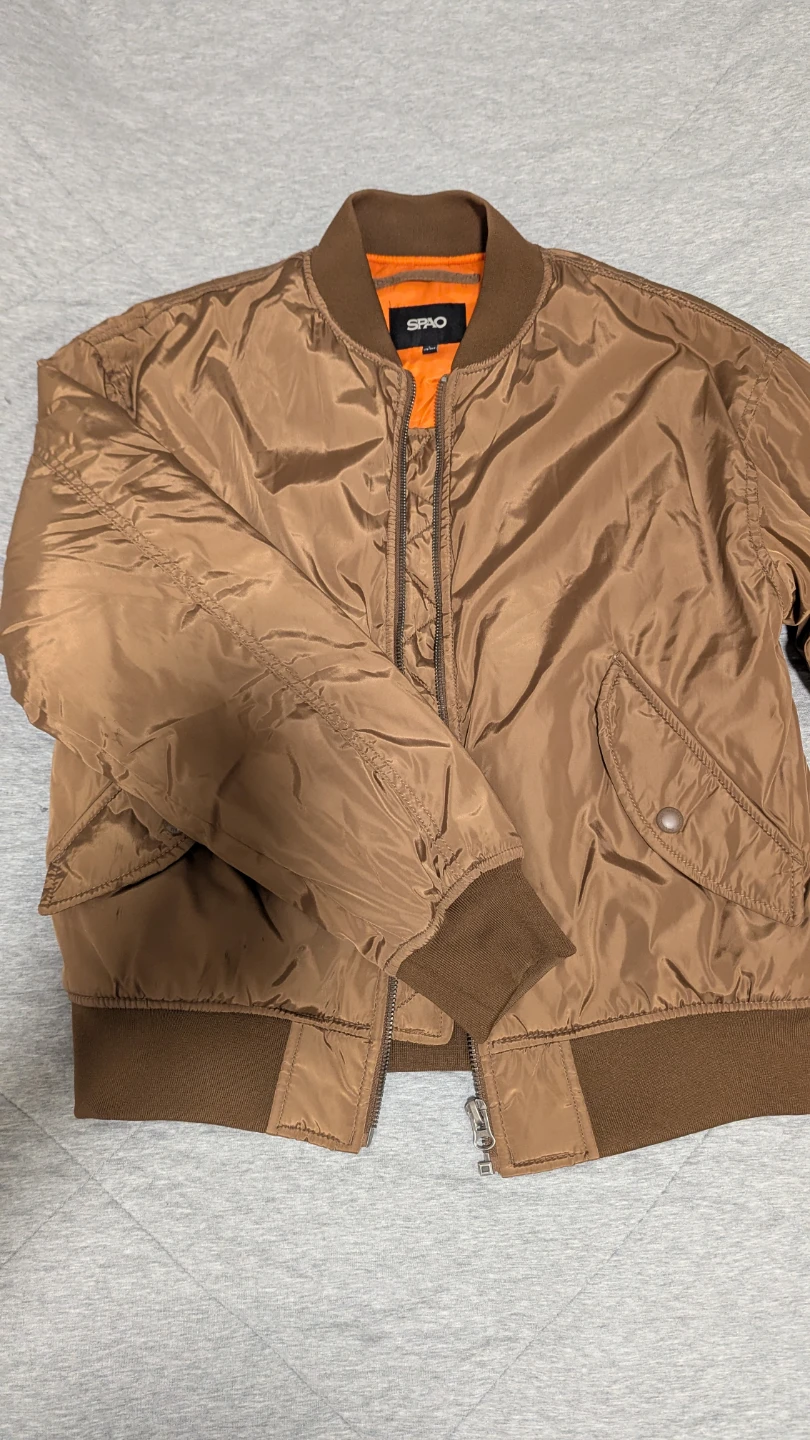SPAO Brown Bomber Jacket - Size L - photo 3