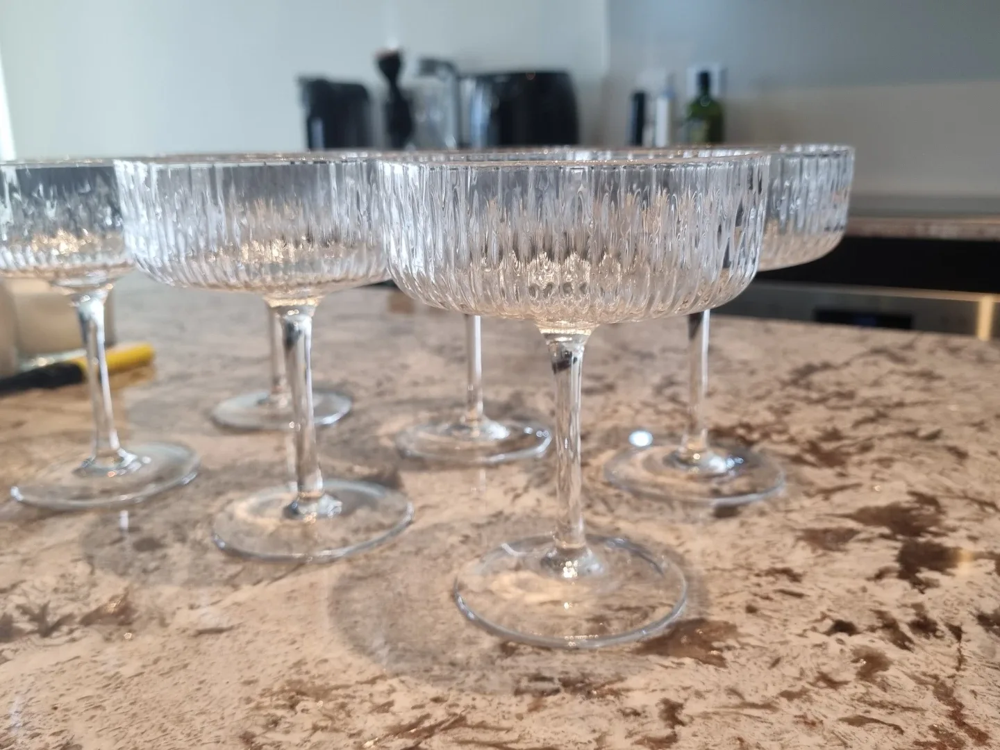 Set of 6 Textured Glass Coupes image indicator(2)