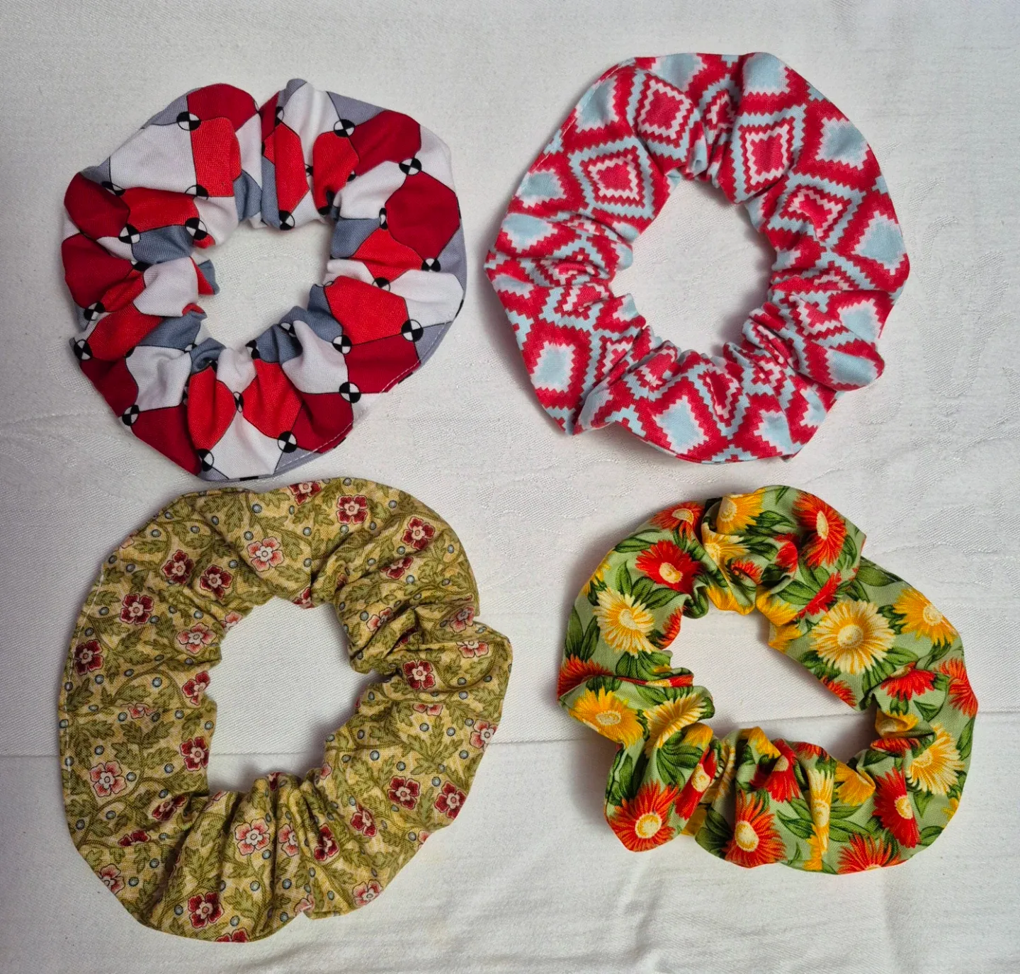 Handmade Fabric Scrunchies - Lot of Assorted Patterns image indicator(5)
