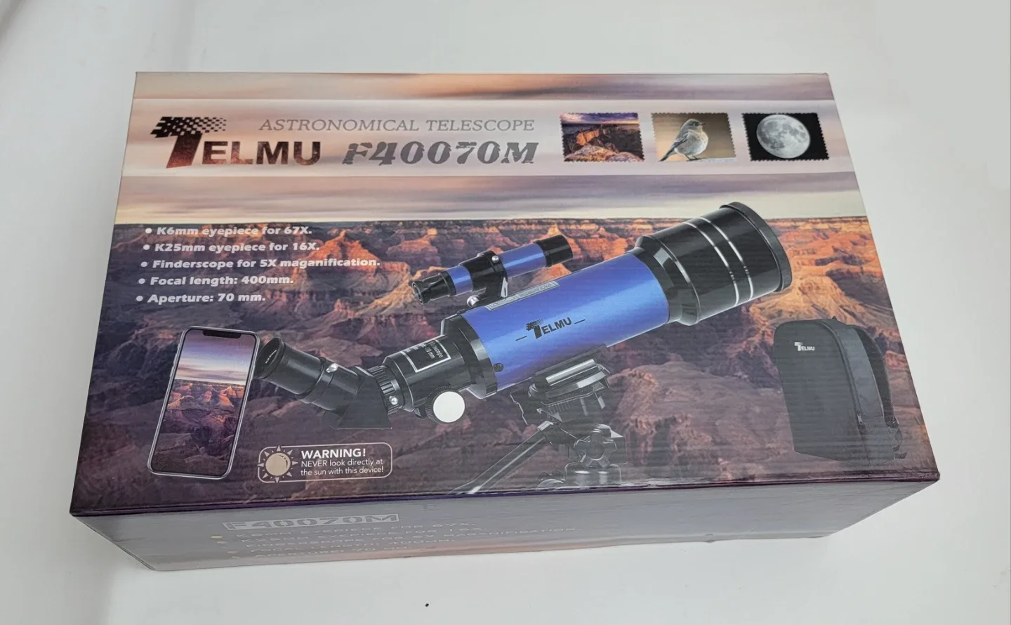 Astronomical Telescope – 70mm Refractor with Phone Adapter image indicator(4)