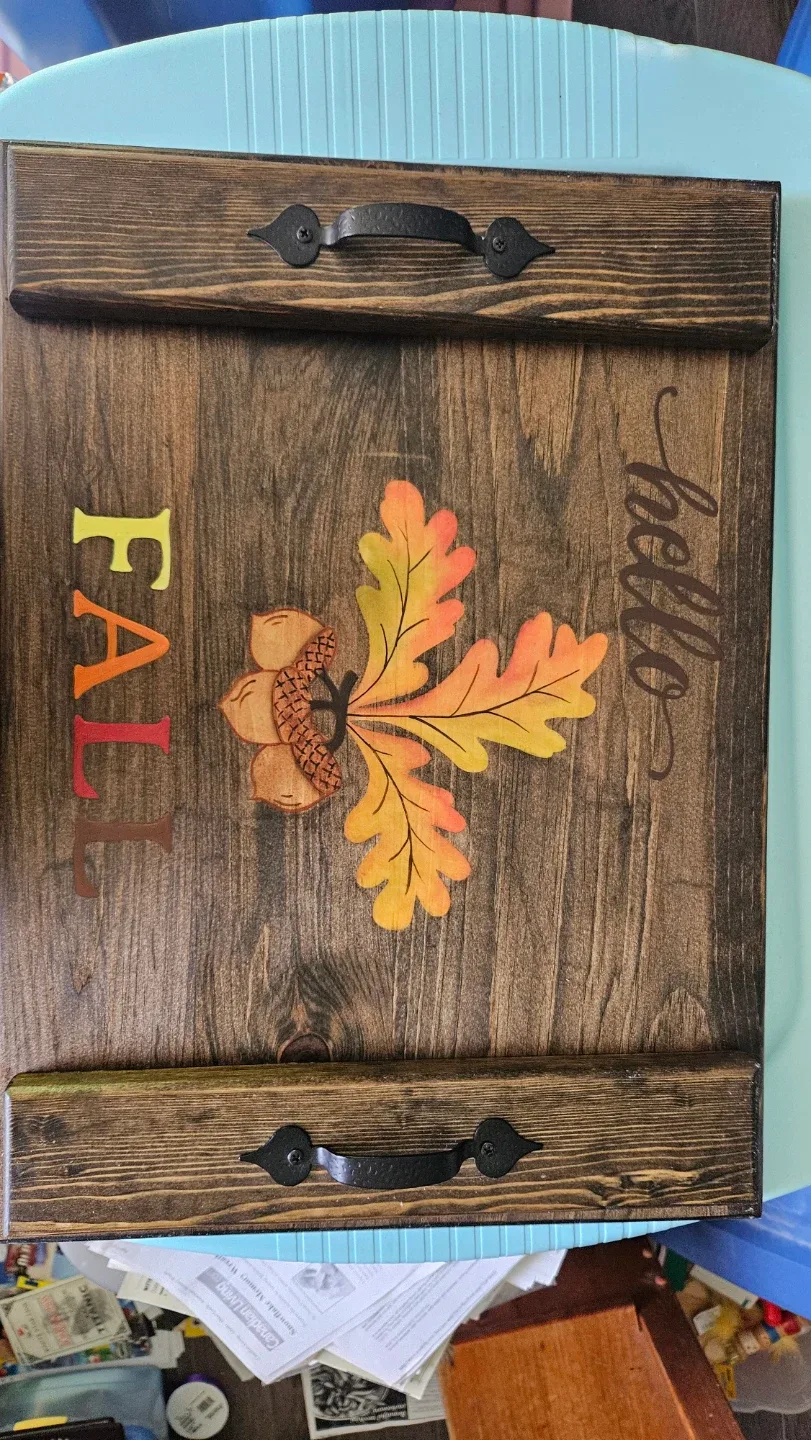 Wooden Tray Fall and Christmas designs image indicator(2)
