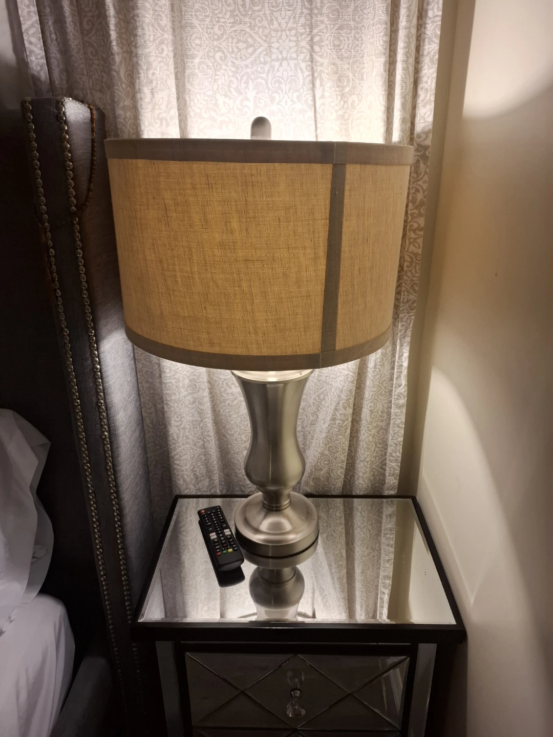 Table Lamp with Beige Shade