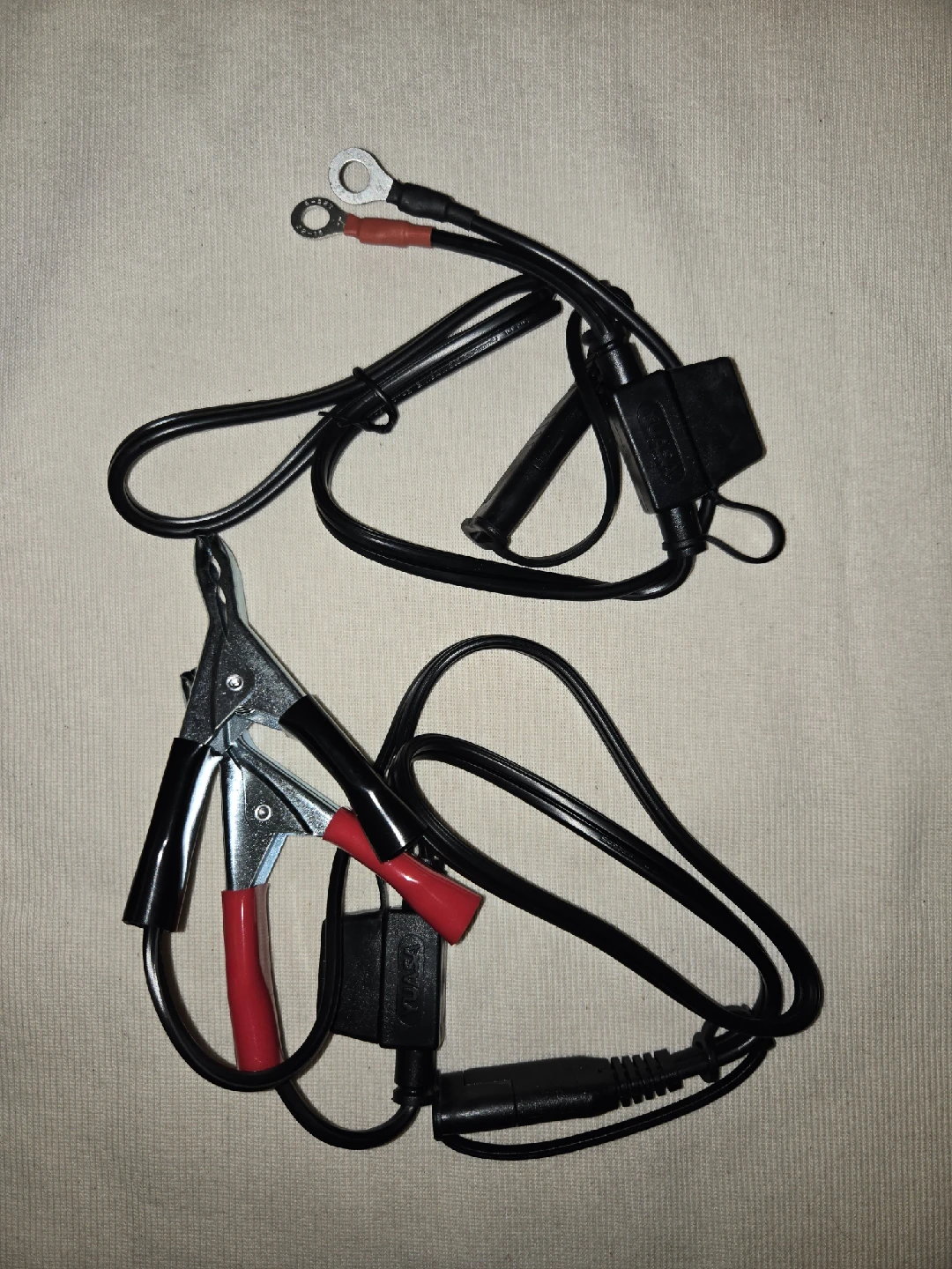 Motorcycle Battery Charger Cable with Alligator Clips