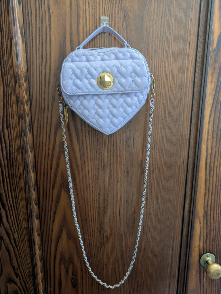 Betsey Johnson Heart Quilted Crossbody Bag