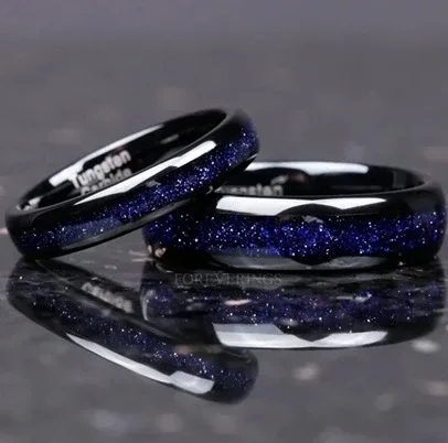 deep space couples tarnish free ring set with ring box
