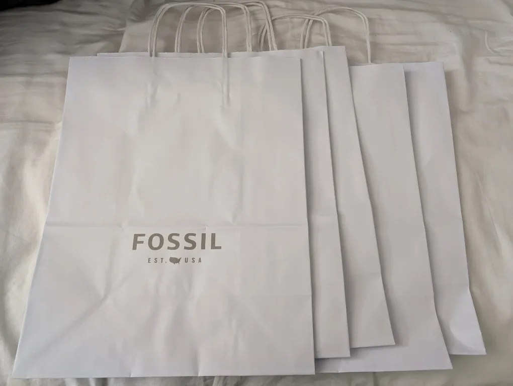 Fossil Paper Shopping Bags Christmas Gift Bags Branded Bags