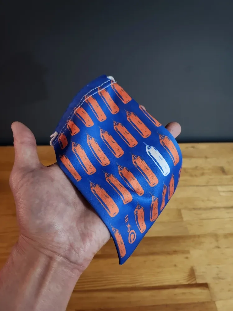 Scin Drawstring Bag - Blue with Punching Bag Design image indicator(3)