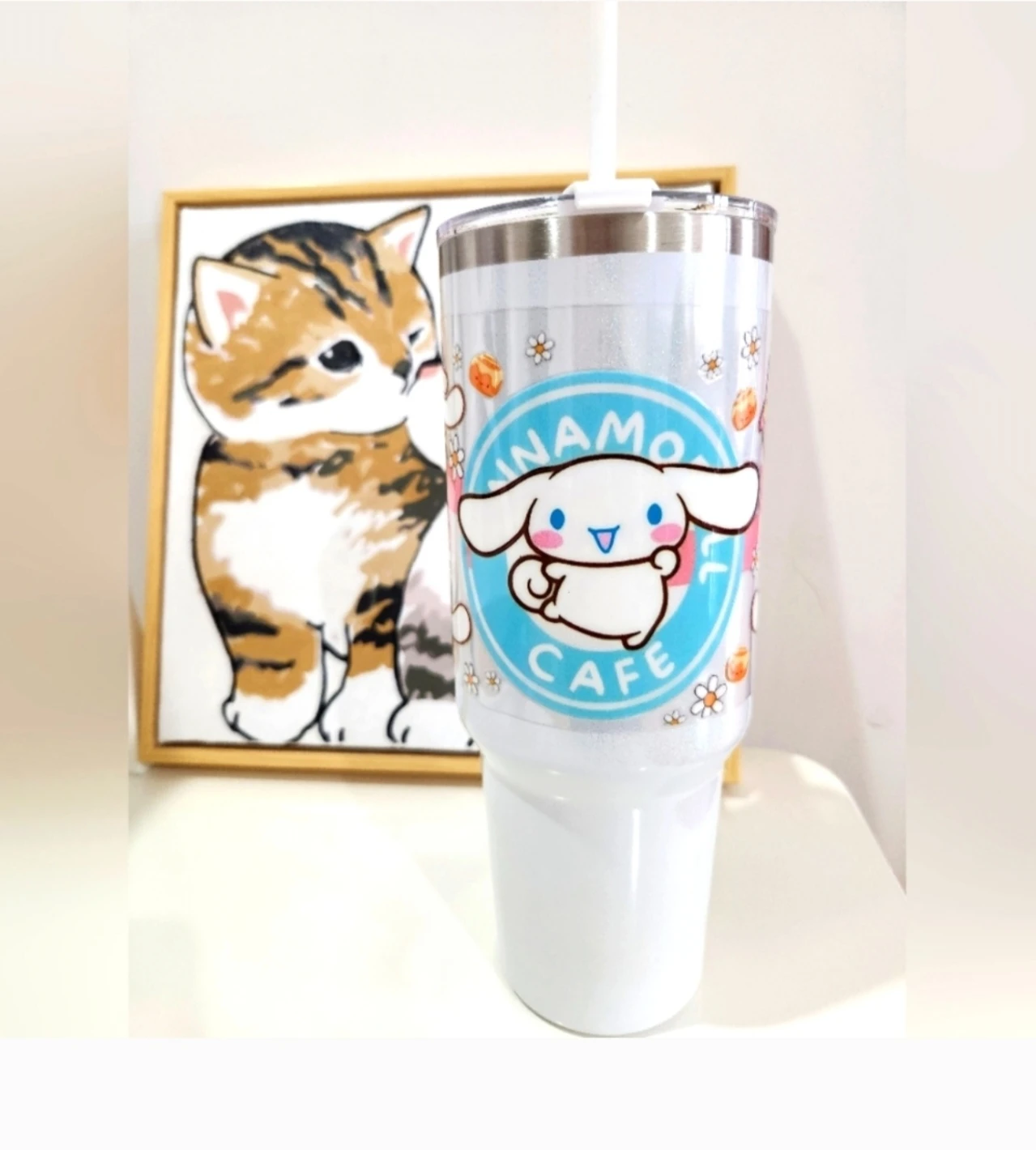 Cinnamoroll Cafe Tumbler with Straw and Lid