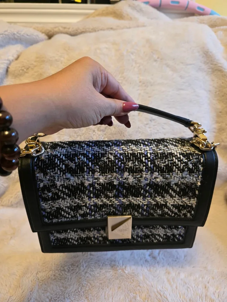 Kate Spade Plaid Tweed Chain Shoulder Bag image indicator(3)