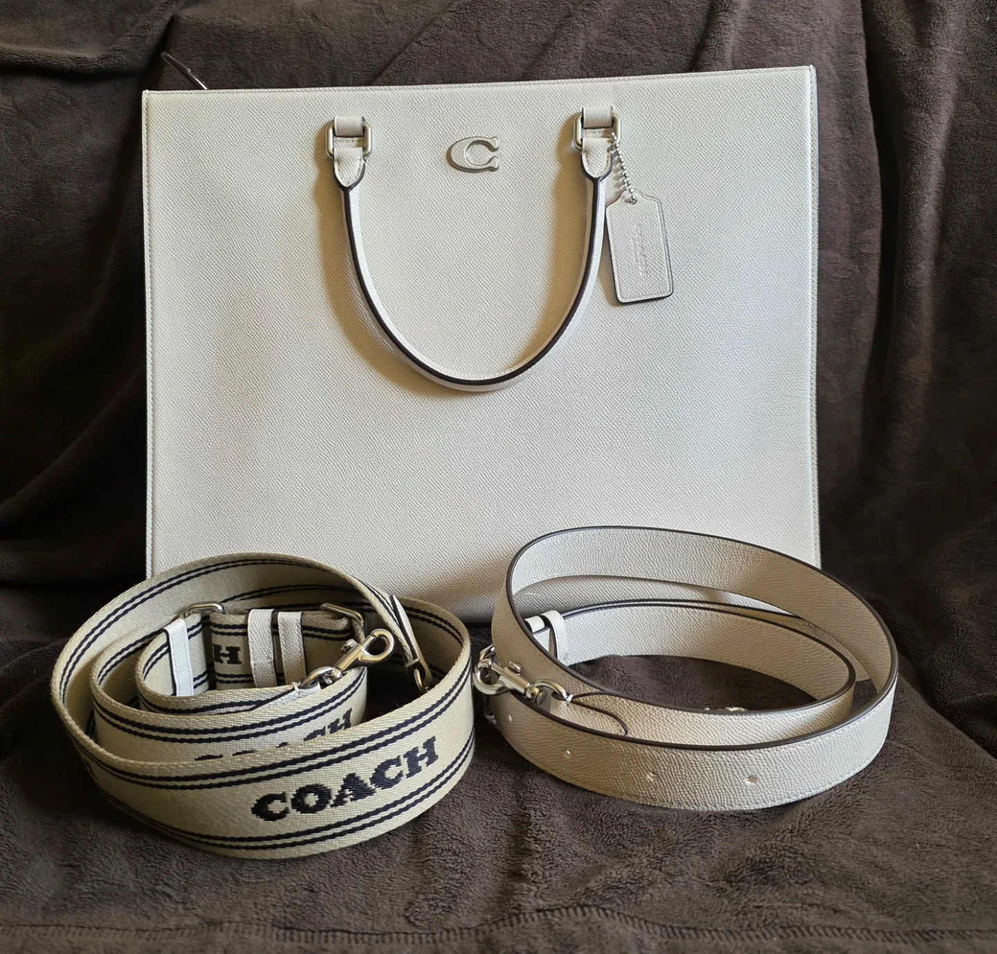 Coach Large Tote Work Bag In Chalk  - Extremely Rare Find image indicator(2)