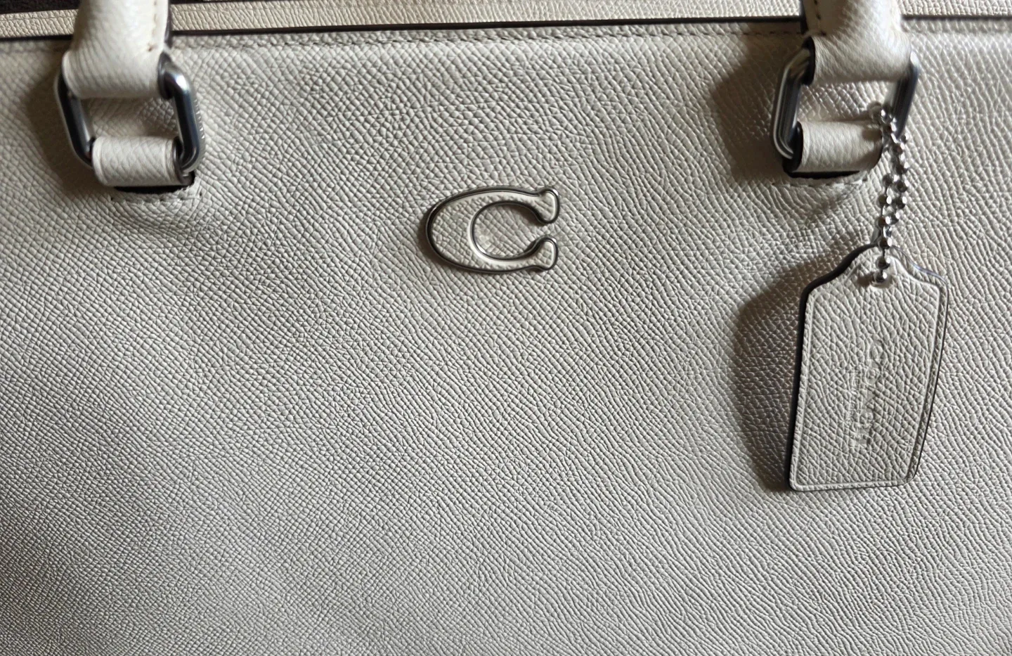 Coach Large Tote Work Bag In Chalk  - Extremely Rare Find image indicator(7)