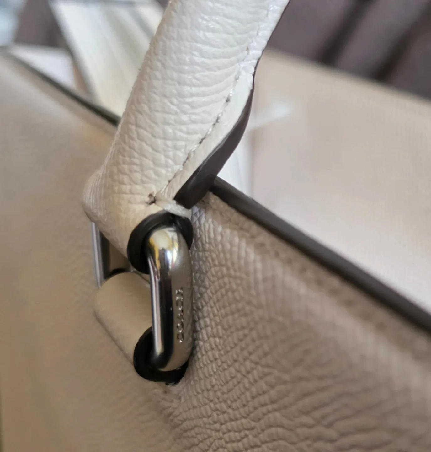 Coach Large Tote Work Bag In Chalk  - Extremely Rare Find image indicator(10)