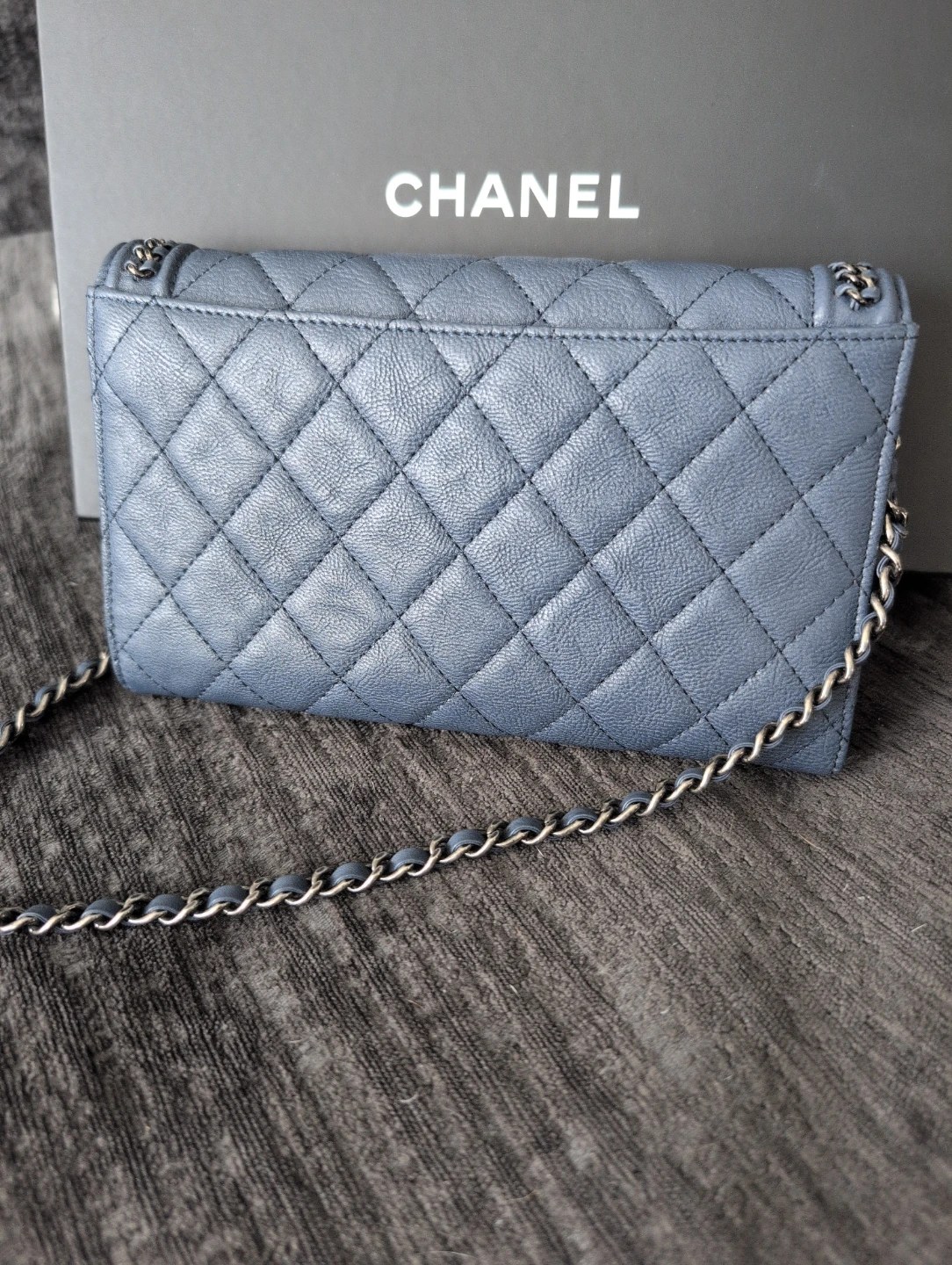 Chanel Boy Wallet on Chain - Light Blue - photo 5