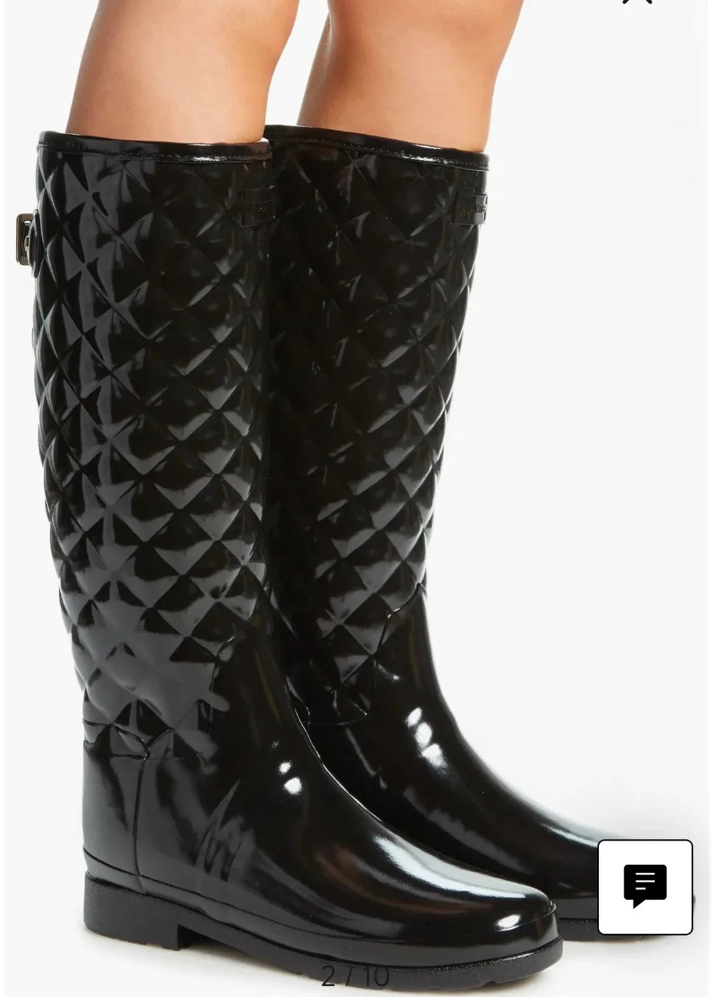 Hunter Women's Refined Gloss Quilted Rain Boots image indicator(5)