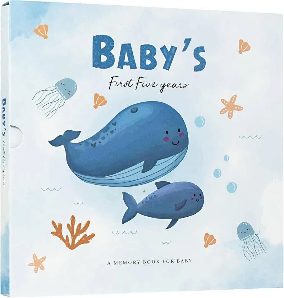 New~Journal Scrapbook Baby Album, Gn, Birth To Age 5