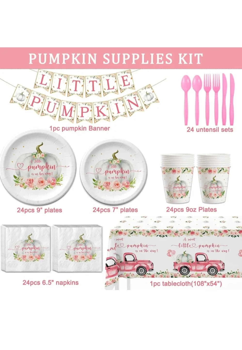 Little Pumpkin Party Supplies Kit image indicator(4)