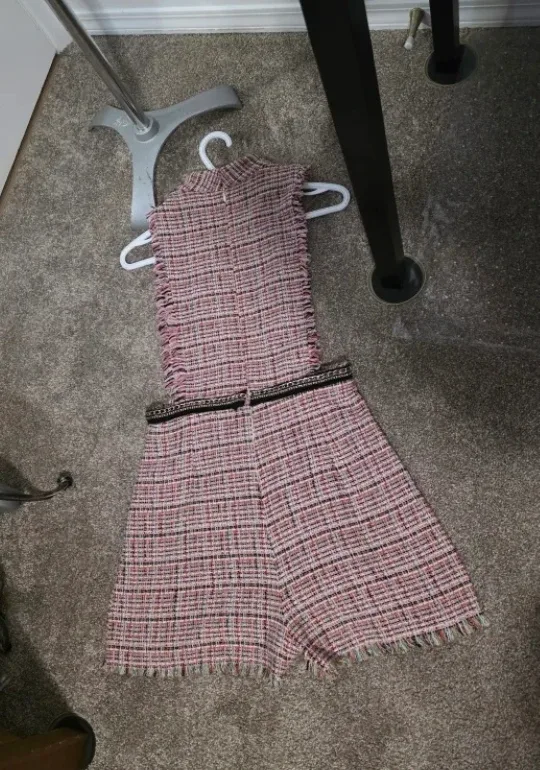 Zara Basic Tweed  Skort Jumper - Size M image indicator(6)