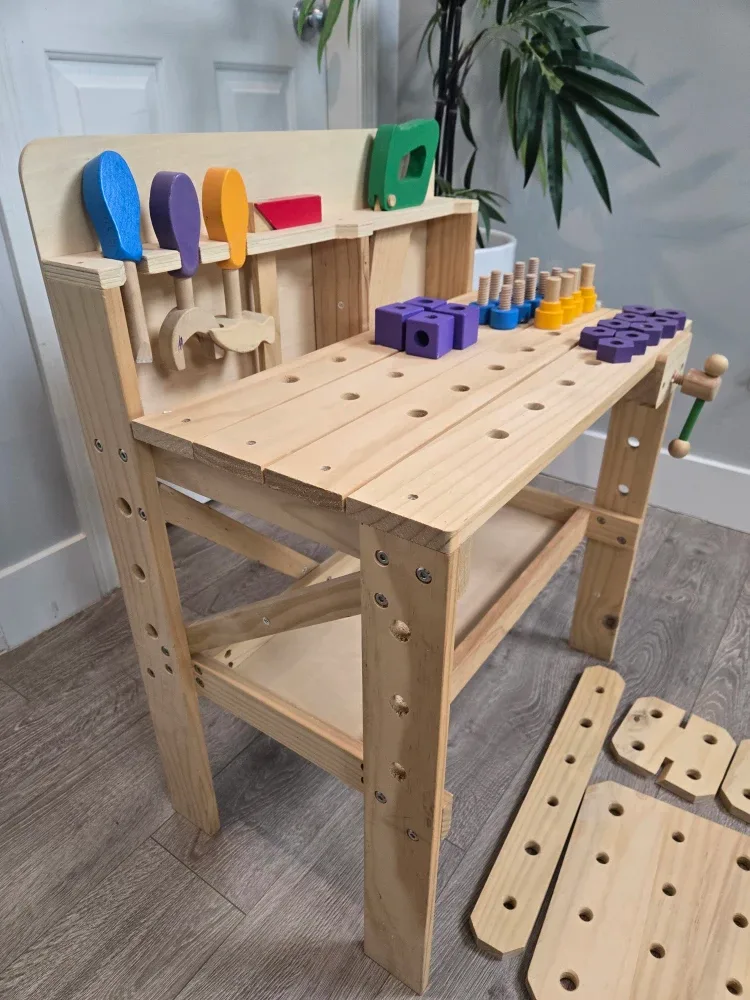 Kids wooden tool bench image indicator(3)