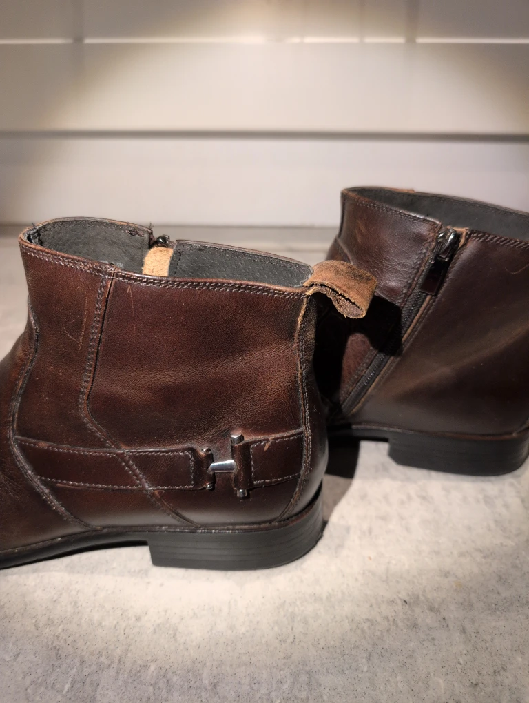 Stacy Adams Brown Leather Ankle Boots - photo 3