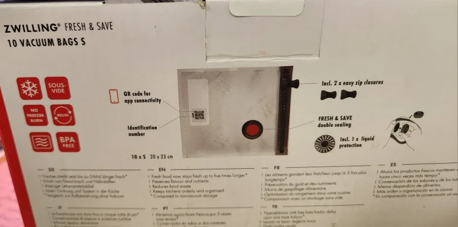 Zwilling Fresh And Save 10pc Small Vacuum Sealer Bag image indicator(2)