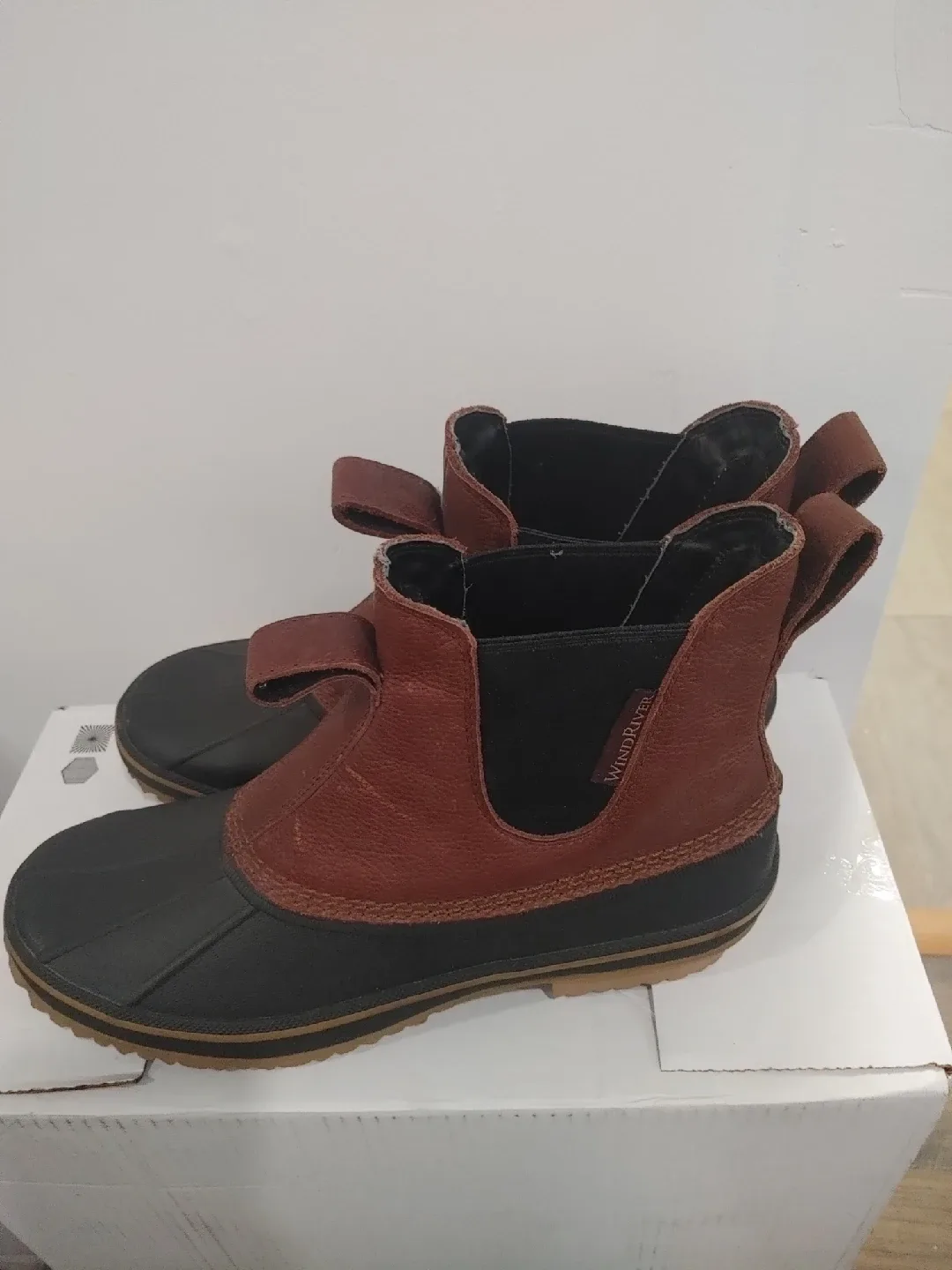 🧡MARK'S WIND RIVER RAIN LEATHER DUCK BOOTS FITS MENS 12 image indicator(3)