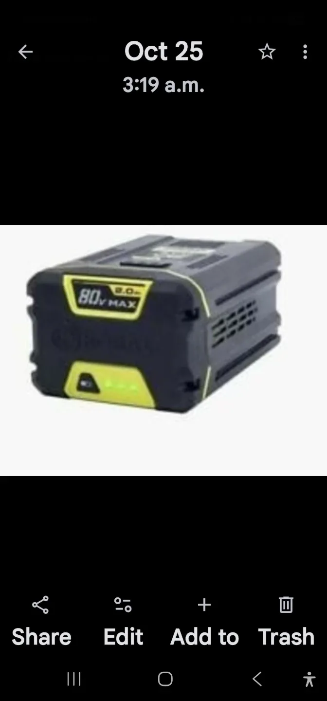 Kobalt 80V  Battery