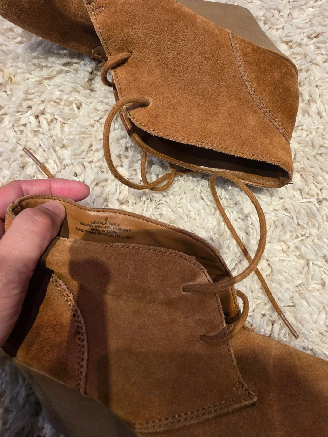 Brown Suede Wedge Booties - Size 8 image indicator(2)