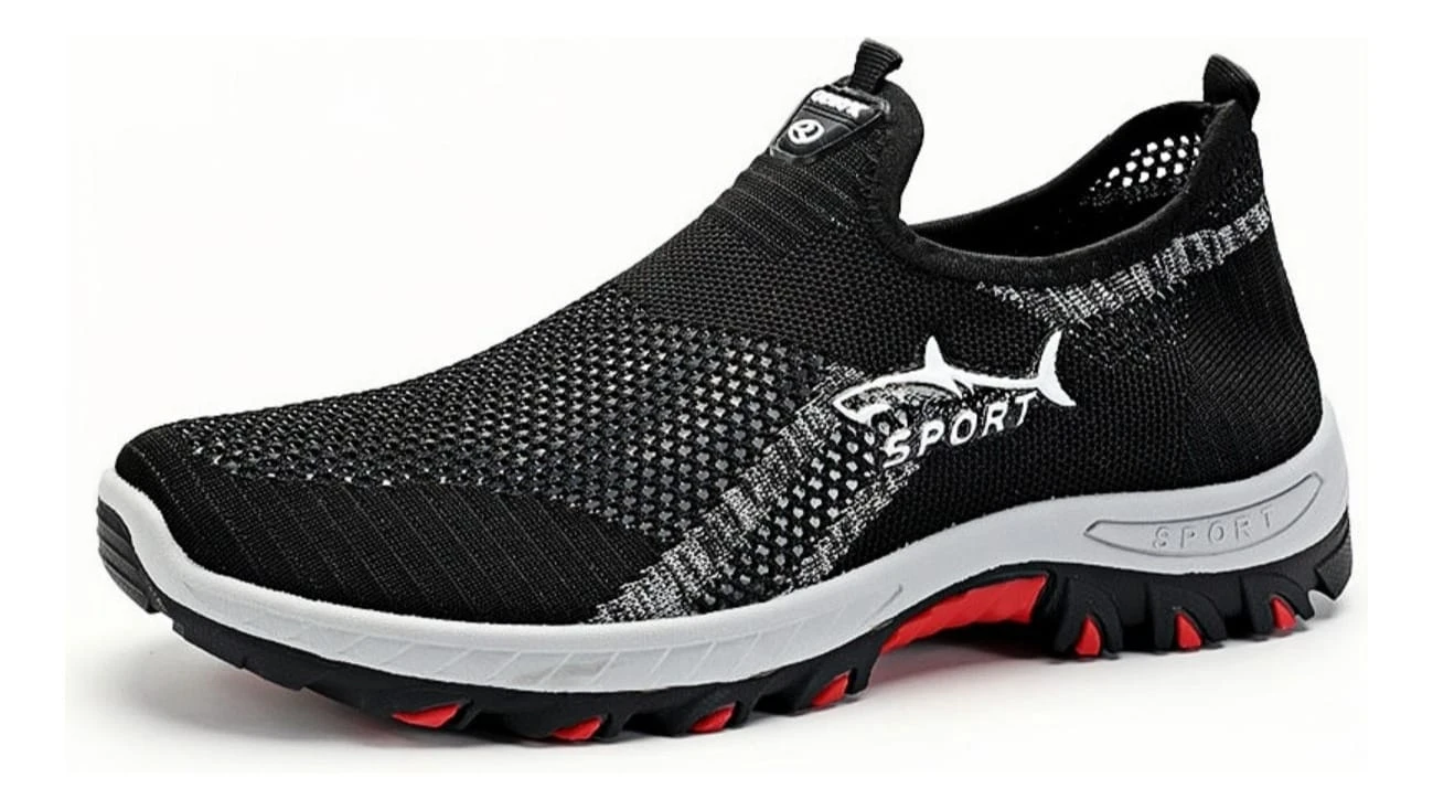 Black Mesh Slip-On Sport Shoes - photo 3