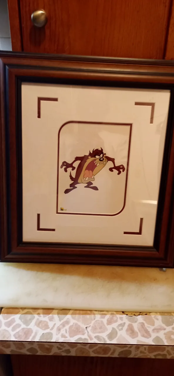 Framed Taz Mini Animation lithograph Art thumbnail