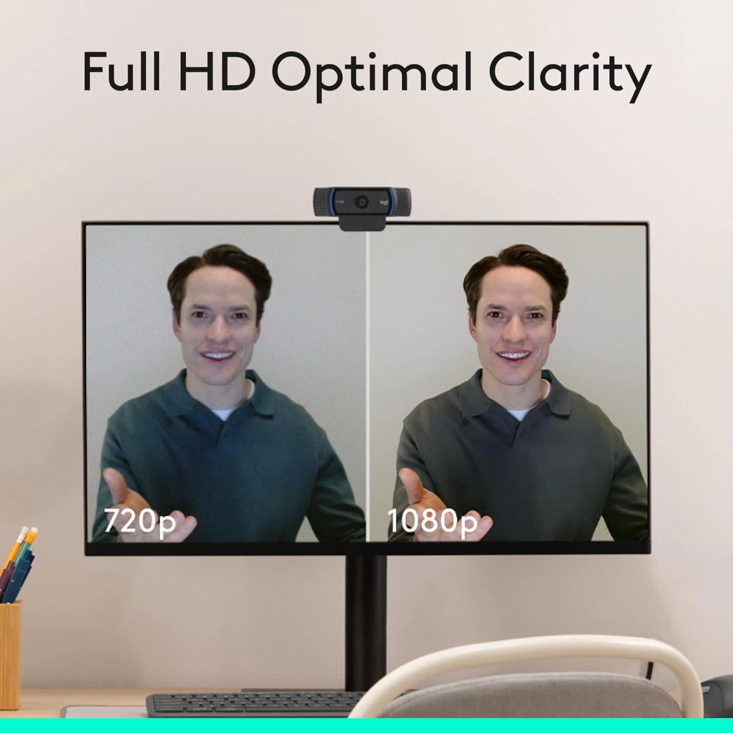Logitech C920x HD Pro PC Webcam, Full HD 1080p/30fps Video - photo 2