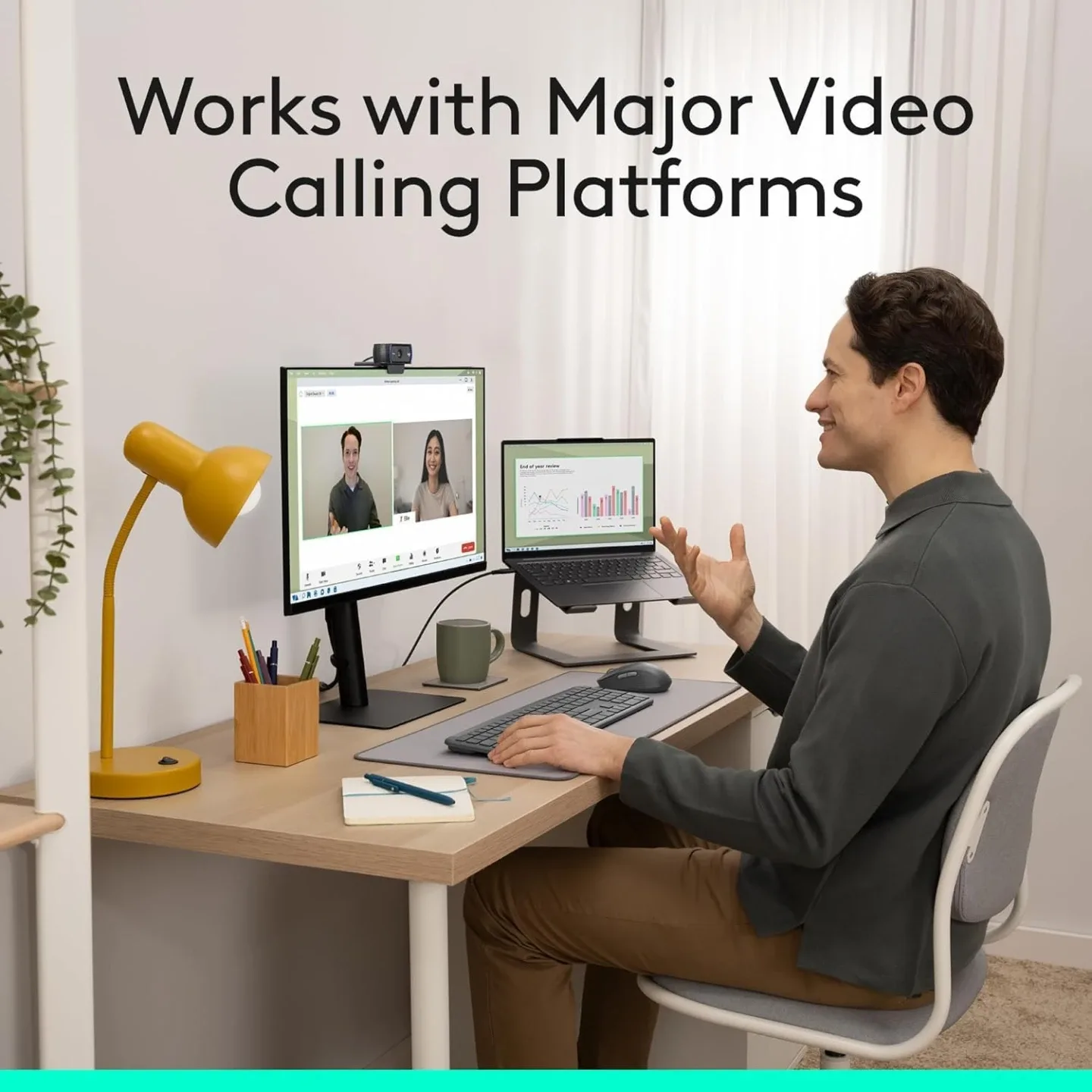 Logitech C920x HD Pro PC Webcam, Full HD 1080p/30fps Video image indicator(8)